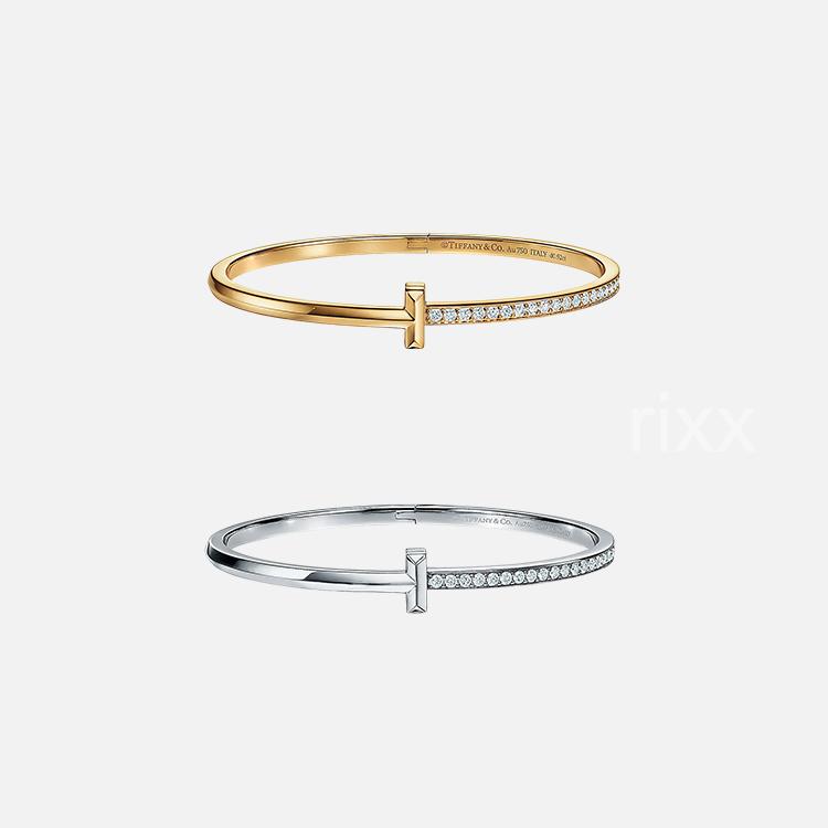 티파니 앤 코 Tiffany T T1 네로우 다이아몬드 힌지드 뱅글