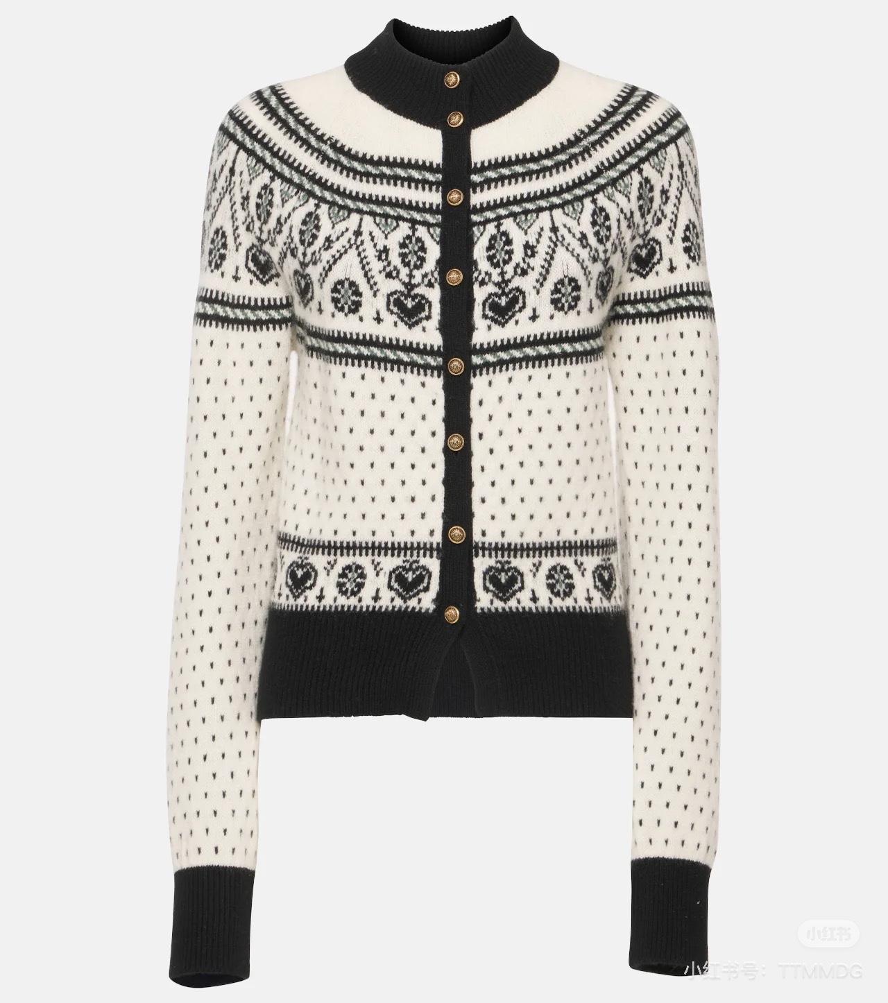 케이트 마크 인타르시아 캐시미어 블렌드 가디건