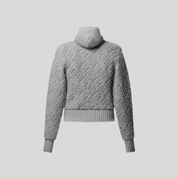 루이비통 시어링 니티드 후드 집업 그레이