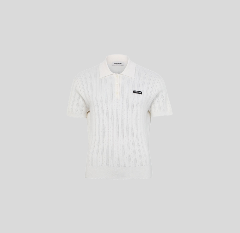 미우미우 울 니트 폴로티