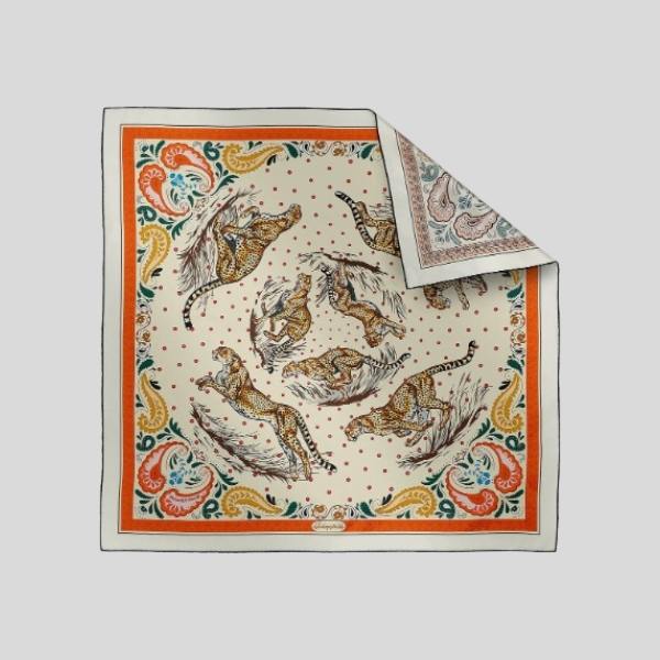 에르메스 양면 트윌 실크 화이트