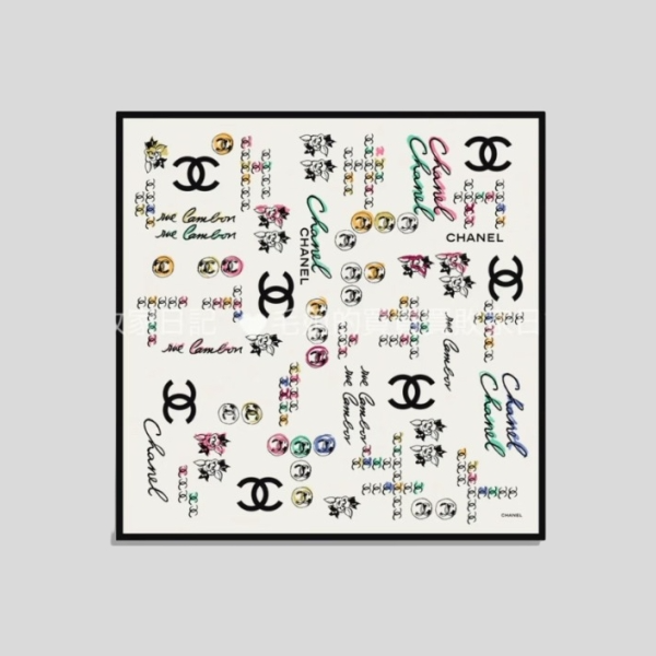 샤넬 레인보우 브로치 스카프