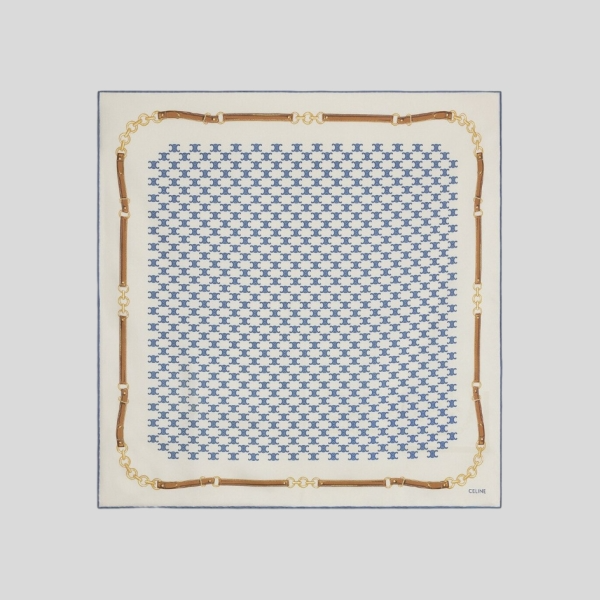 셀린느 실크 스퀘어 스카프(데님)