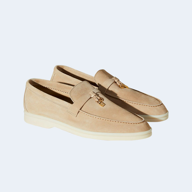 로로피아나 썸머 참 워크 스웨이드 샌드 스톤