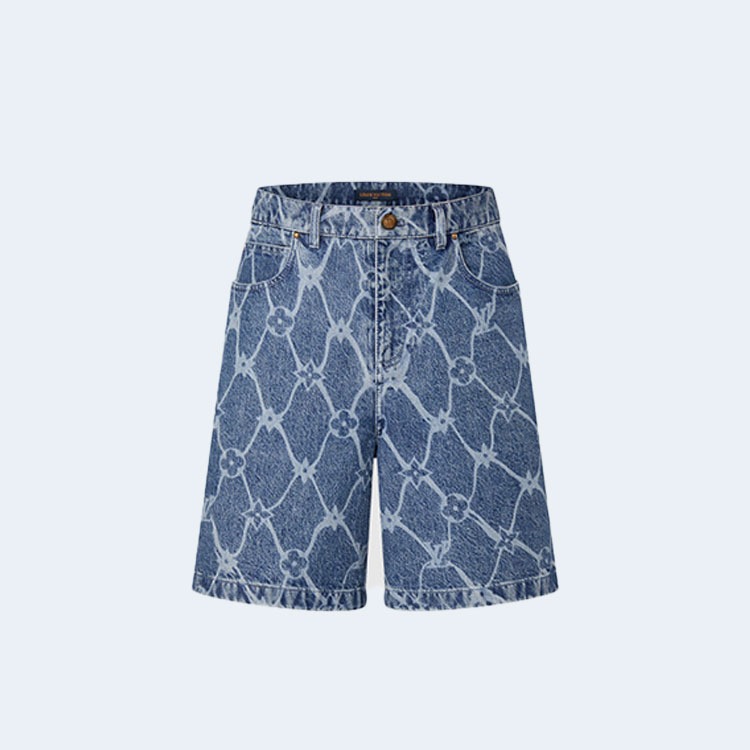 루이비통 모노그램 프린티드 데님 쇼츠 1AFQFF