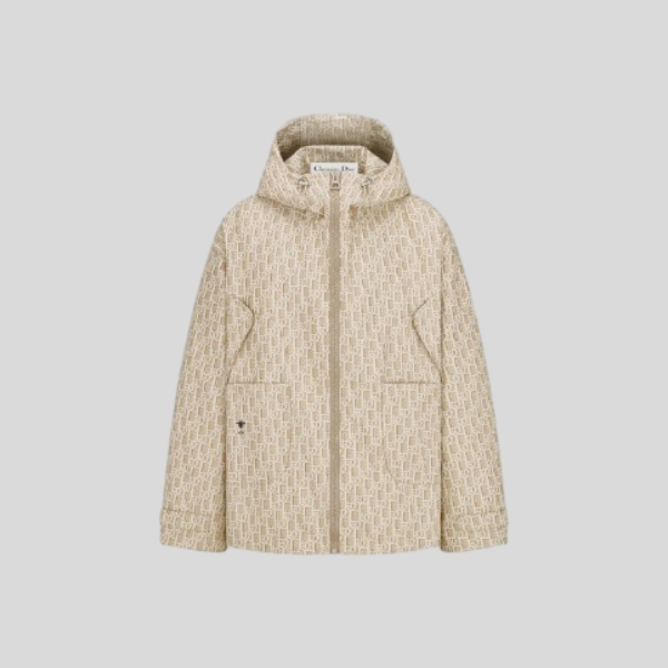 디올 태피터 자카드 후드 자켓