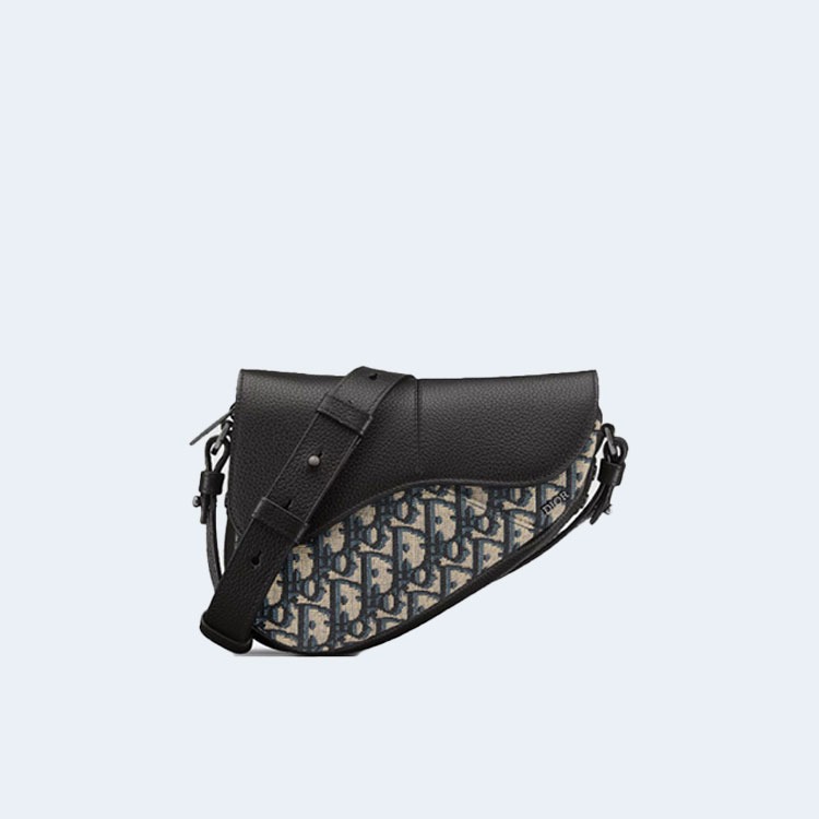 디올 오블리크 Saddle 미니백 베이지