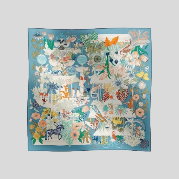 에르메스 스퀘어 스카프 블루