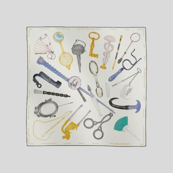 에르메스 스퀘어 스카프 화이트