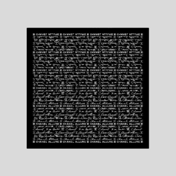 샤넬 코코 시그니처 스카프 블랙