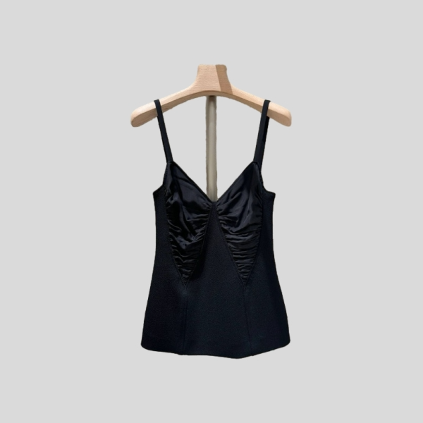 셀린느 플리츠 서스펜더 탑