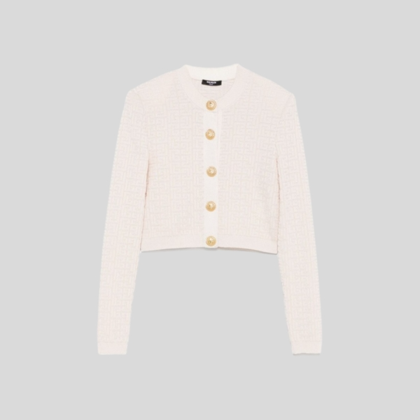 발망 크루넥 크롭 카디건