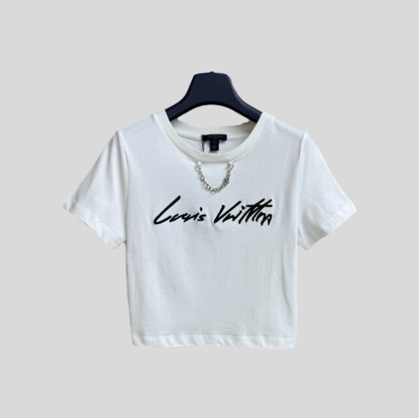 루이비통 커시브 시그니처 크롭 탑(2color)