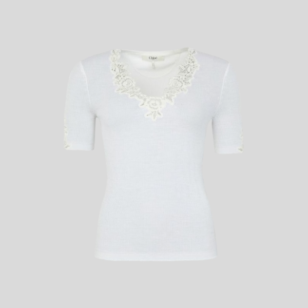 끌로에 레이스 슬리브 탑