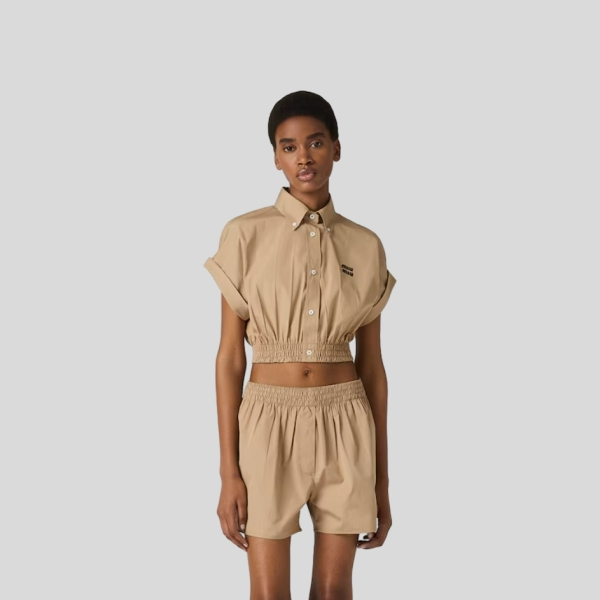 미우미우 포플린 셔츠, 반바지 세트