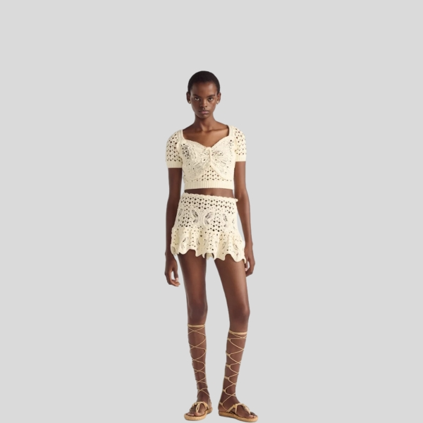 디올 Dioriviera 러플 미니스커트