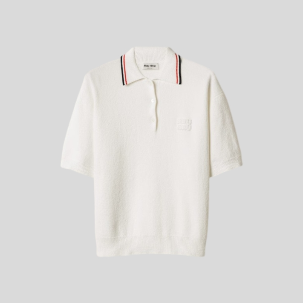 미우미우 코튼 니트 폴로 셔츠