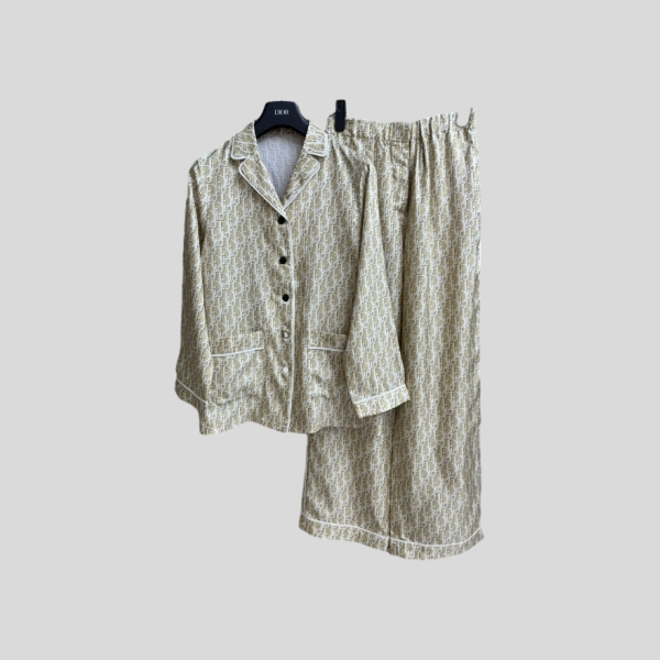 디올 올드 플라워 실크 슈트