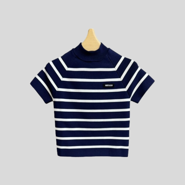 미우미우 스트라이프 니트 탑