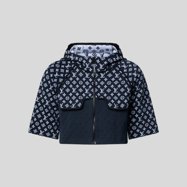 루이비통 크롭 후드 집업 점퍼