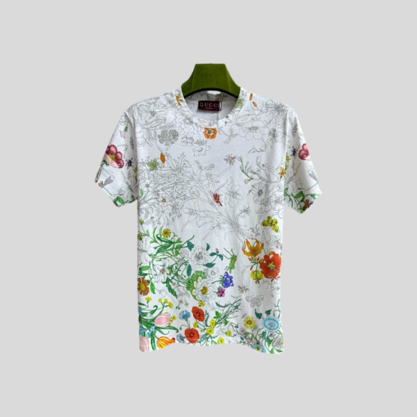 구찌 플로럴 프린트 티셔츠