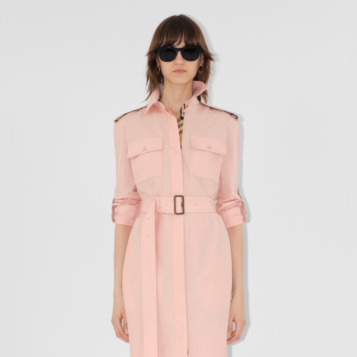 버버리 코튼 포플린 셔츠 드레스