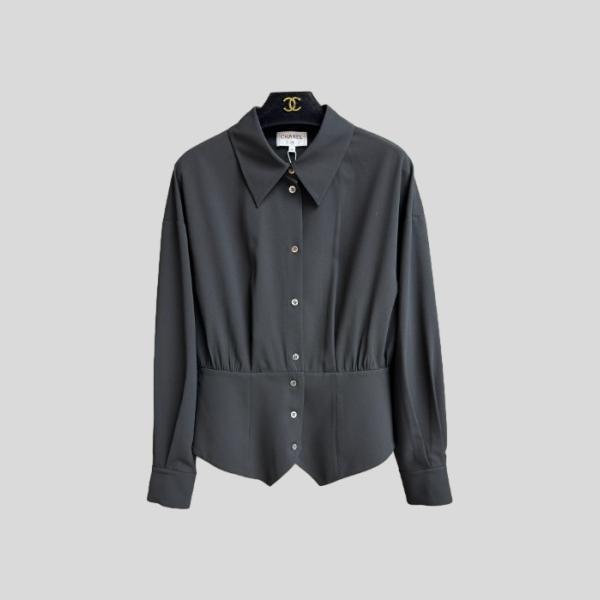 샤넬 실크 셔츠