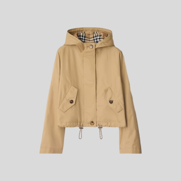 버버비 쇼트 개버딘 파카