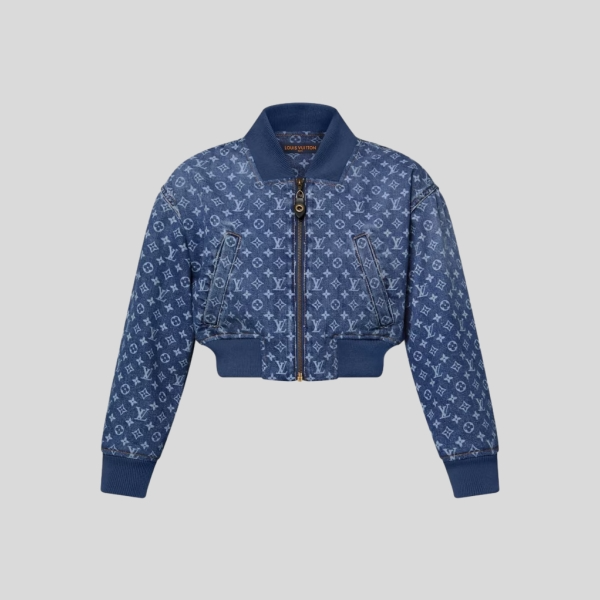 루이비통 크롭드 모노그램 데님 보머 자켓&팬츠