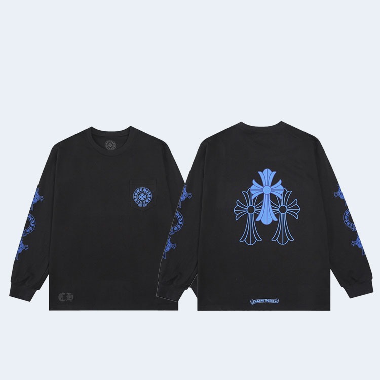 크롬하츠 트리플 크로스 롱 슬리브 티셔츠