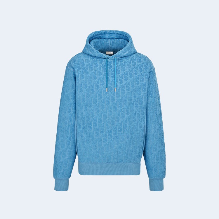 디올 오블리크 후드 블루