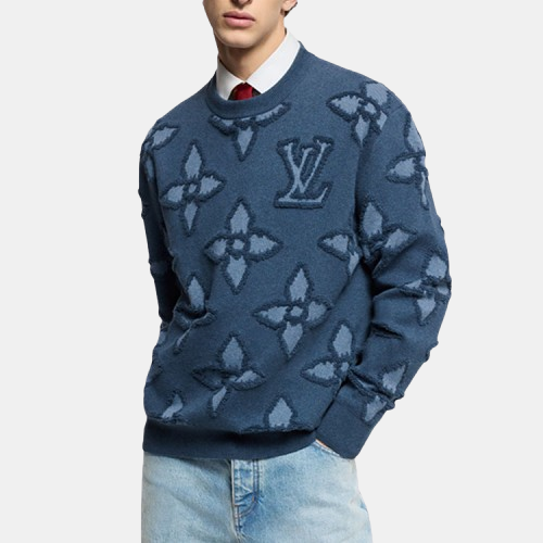 루이비통 텍스쳐드 코튼 크루넥 니트