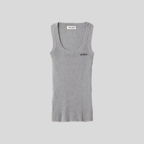 미우미우 코튼 니트 탱크 탑