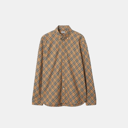 버버리 체크 코튼 셔츠