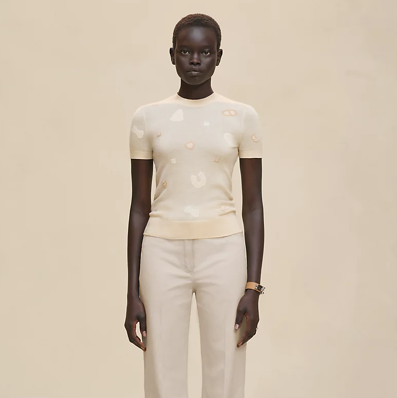 에르메스 쇼트 슬리브 니트