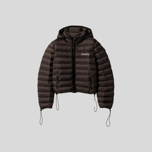 미우미우 라이트 퐁제 다운 후드 자켓