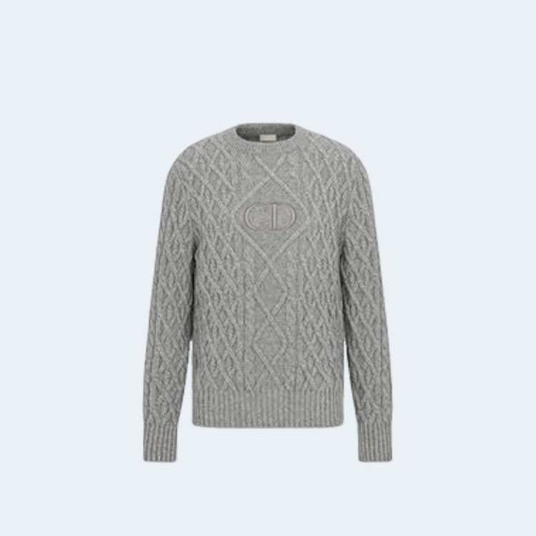 디올 미드나잇 시그니처 니트 그레이