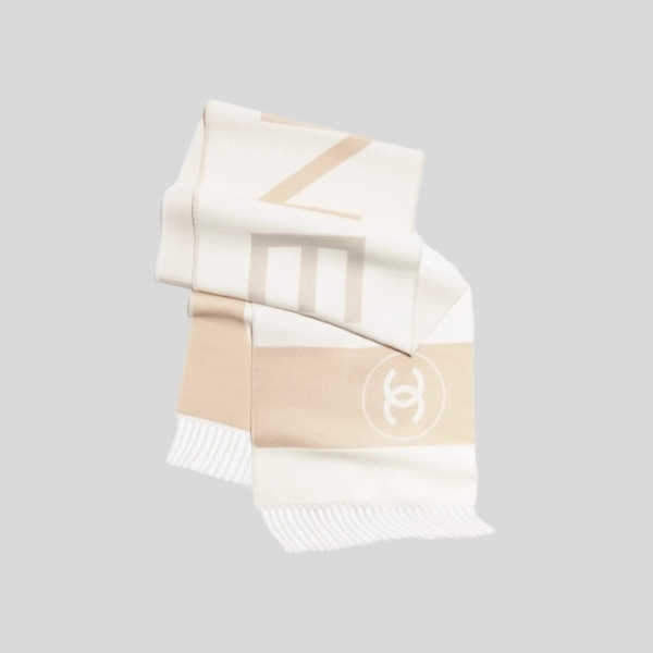 샤넬 레터 패치워크 롱 스카프