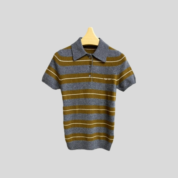 미우미우 반팔 폴로 셔츠