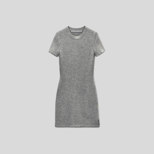 알렉산더왕 블랙 울 블렌드 핫픽스 드레스