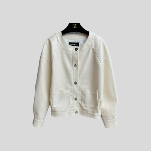 샤넬 베이지 가죽 자켓, 팬츠