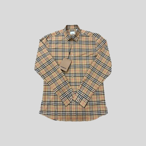 버버리 클래식 체크 코튼 포플린 셔츠