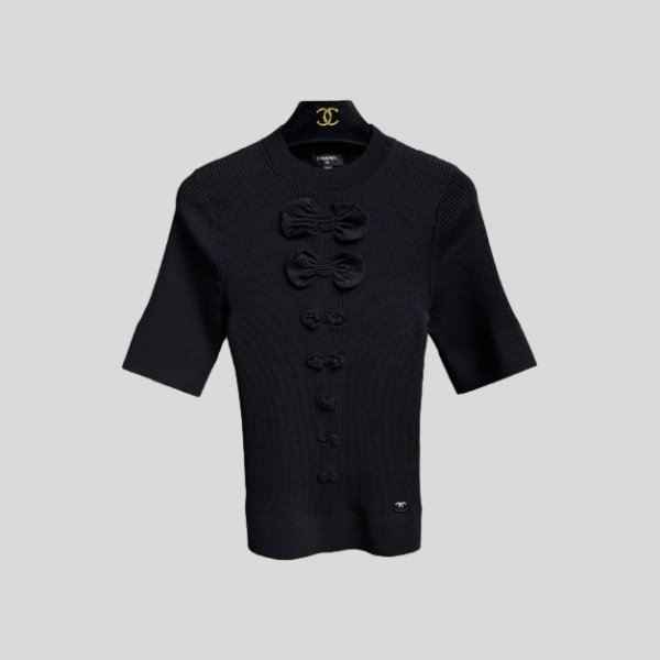 샤넬 보우 니트 반팔