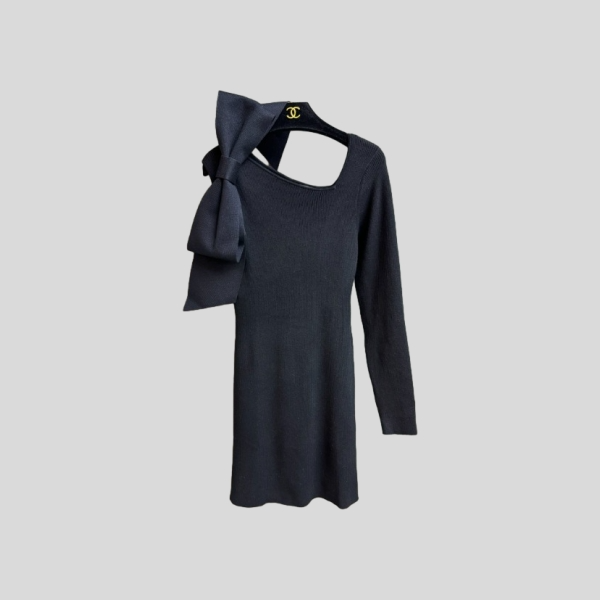 샤넬 원숄더 니트 드레스
