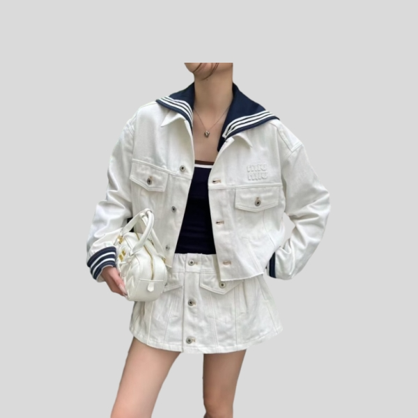 미우미우 업사이클드 데님 자켓&스커트