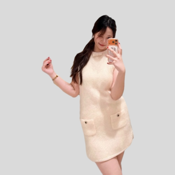 샤넬 모헤어 베스트 드레스