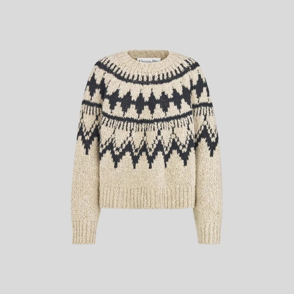 디올 알파카 울 코튼 니트