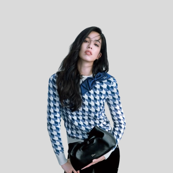 디올 하운드투스 보우 스웨터