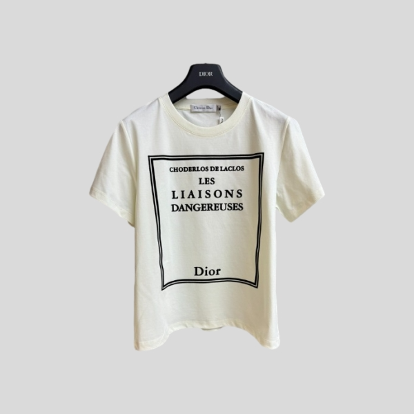 디올 플록 프린트 티셔츠