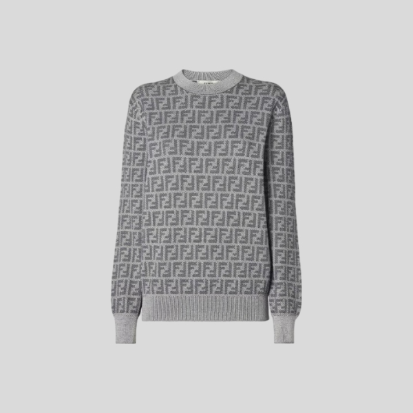펜디 그레이 FF 자카드 스웨터
